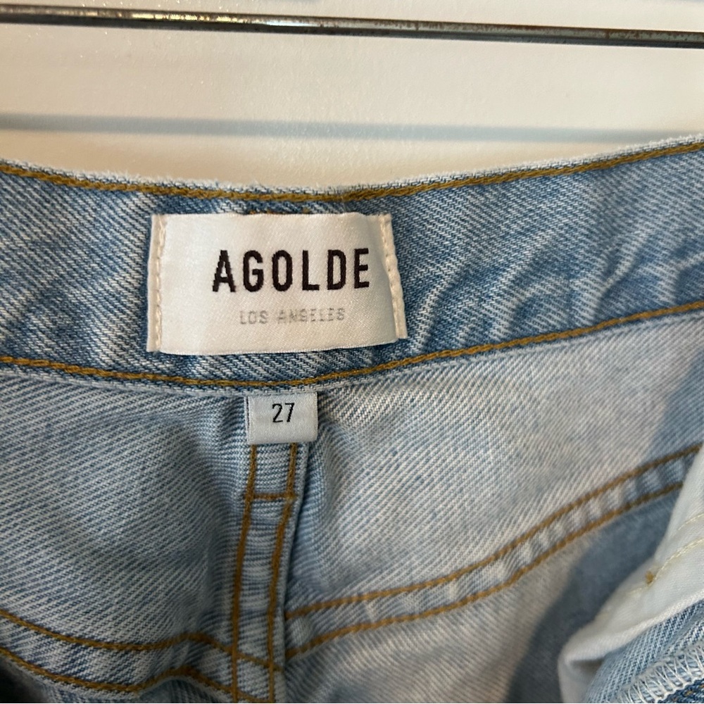 Agolde Women's Riley Clear Skies High-Rise Straight Crop Jeans in Size 27 - Picture 8 of 12